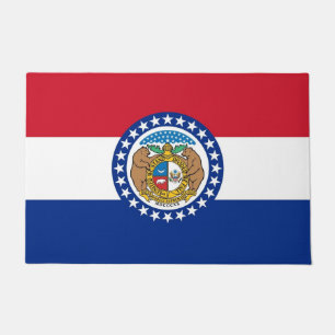 Door Mat with Flag of Missouri State, USA