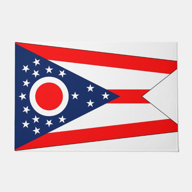 Door Mat with Flag of Ohio State, USA (Front)