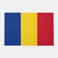 Door Mat with Flag of Romania