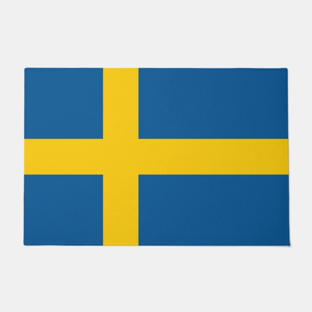 Door Mat with Flag of Sweden (Front)