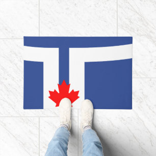 Door Mat with Flag of Toronto, Canada