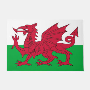 Door Mat with Flag of Wales, United Kingdom