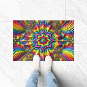 Door Mat with LGBTQ Colours design