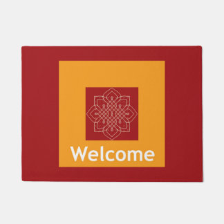 Door mat with Rangoli