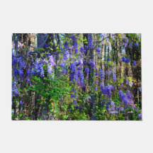 Door Mat with Wisteria Design
