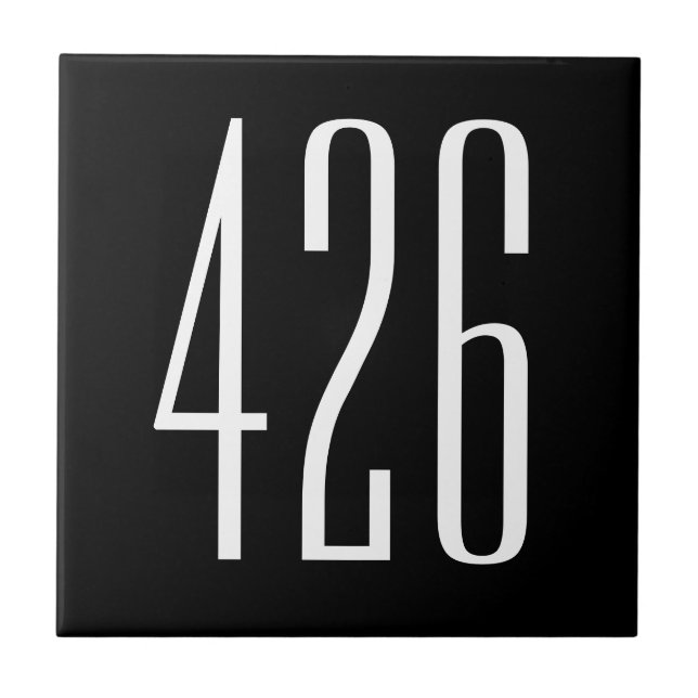Door number ceramic tile (Front)