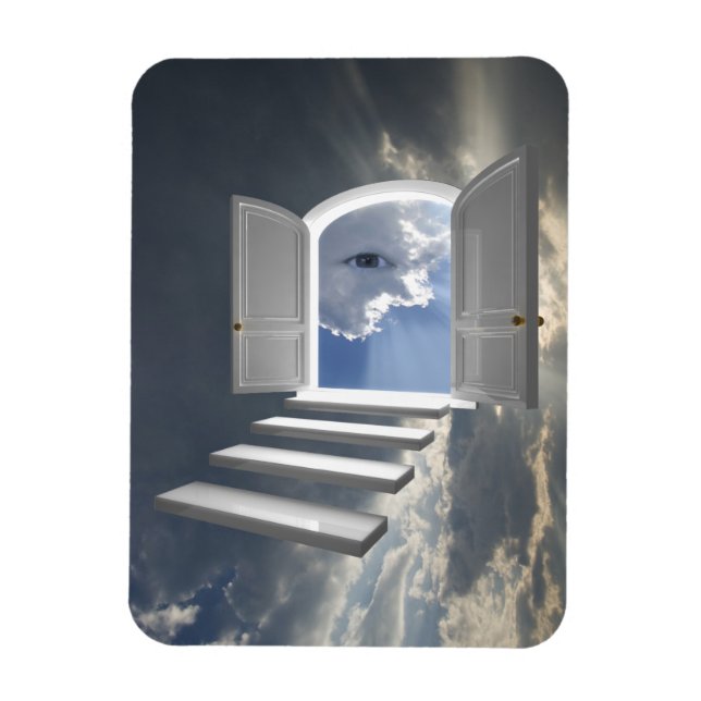 Door opened on a mystic eye magnet (Vertical)