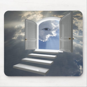 Door opened on a mystic eye mouse pad