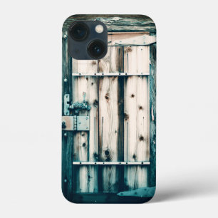 Door Photograph - Teal Blue Green iPhone 13 Mini Case