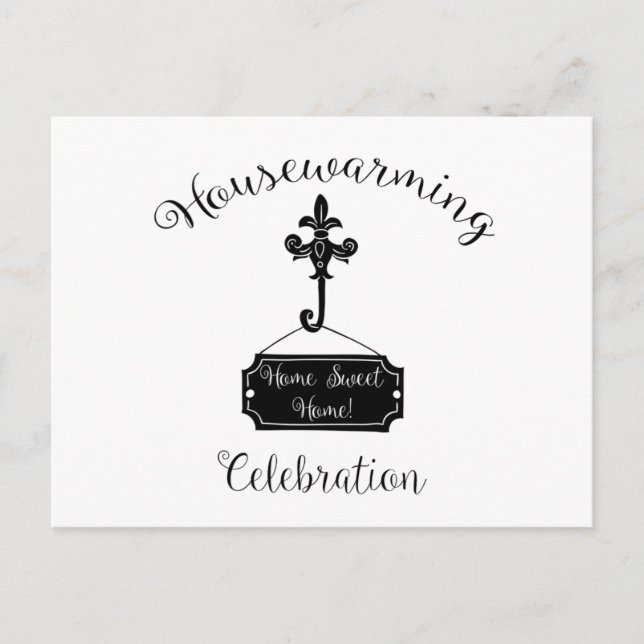 Door Plaque Home Sweet Home Housewarming Party | Invitation Postcard (Front)