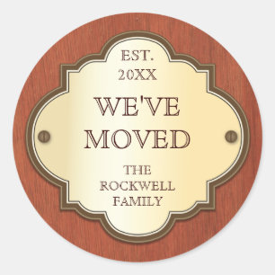 Door Plaque Moving Announcement Sticker
