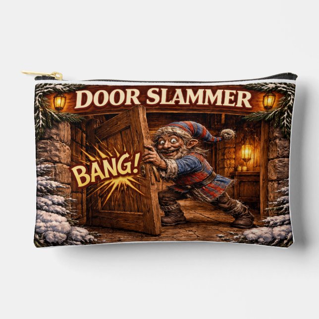 Door Slammer Icelandic Yule Lad  Accessory Pouch (Front)