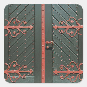 Door Square Sticker