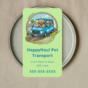 Door-to-Door Pet Transport Pet Travel Concierge Business Card