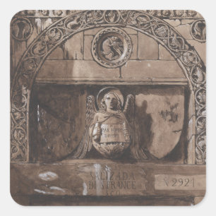 Doorhead of the Palazzo Contarini Square Sticker