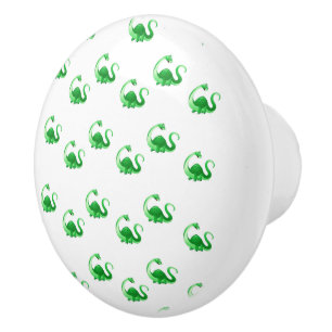 Doorknob Dinosaur Ceramic Knob