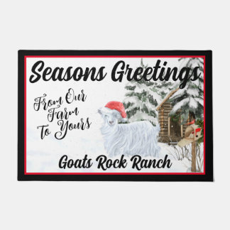 Doormat - Christmas Pretty Silky Goat