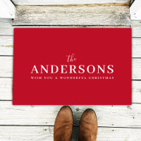 Doormat | Elegant Christmas Modern Stylish Red