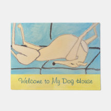 Doormat featuring a Greyhound