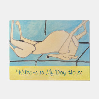 Doormat featuring a Greyhound
