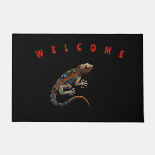 Doormat Welcome Aboriginal Art style Goanna