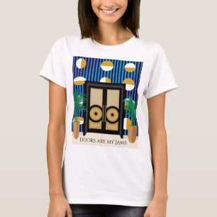 Doors Are My Jamb Colour Block Art Deco T-Shirt