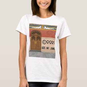 Doors Are My Jamb Colour Block Art Nouveau T-Shirt