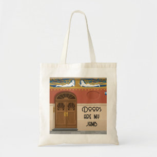 Doors Are My Jamb   Colour Block Art Nouveau Tote Bag
