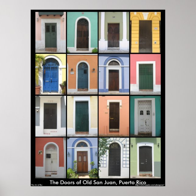 Doors of Old San Juan Poster (Front)