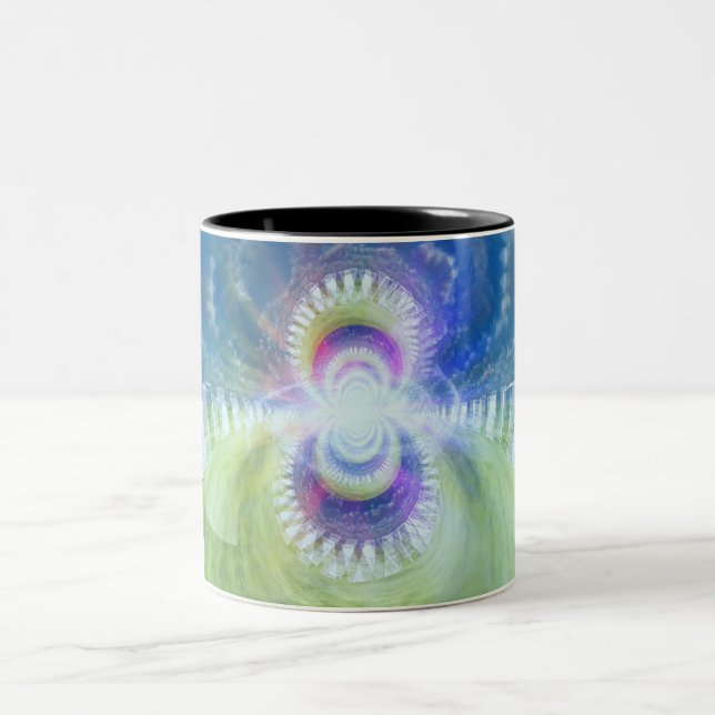 Doors to Fractal Dimension Two-Tone Coffee Mug (Center)