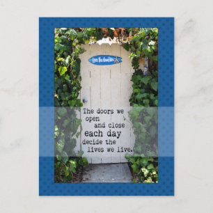 Doors We Open door photograph Postcard