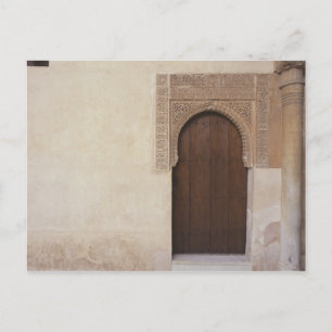 Doorway at the Alhambra palace in Granada, Spain Postcard