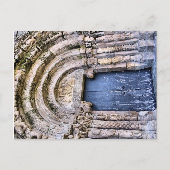 Doorway of a church (Bravaes) of the XI century Postcard (Front)