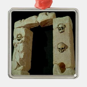 Doorway with Skulls Metal Tree Decoration