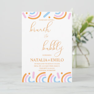 Dopamine Bridal Shower Brunch Invitation