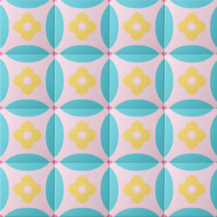 Dopamine Colourful Flowers Decorative Pattern Ceramic Tile