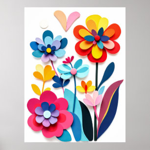 Dopamine Decor Colourful Paper Cut Flowers