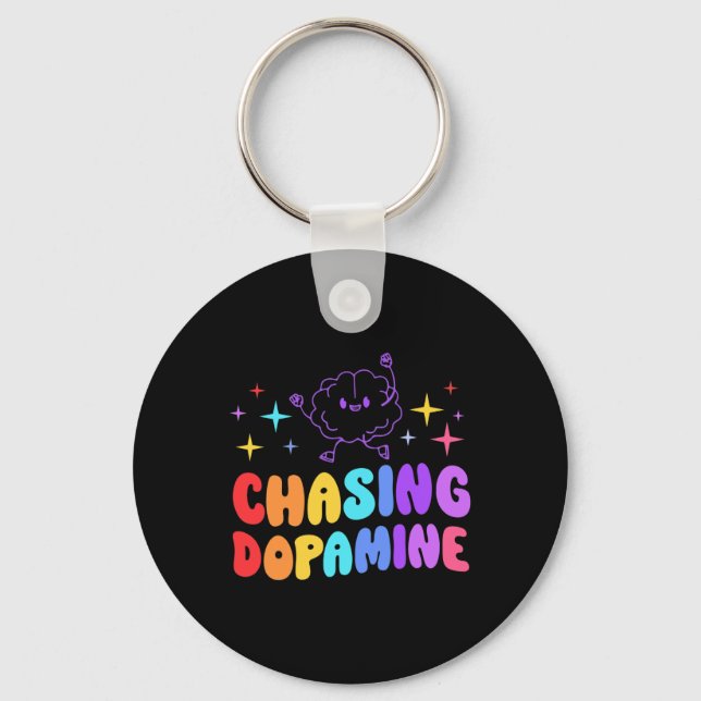 Dopamine Mental Health Aesthetic  Key Ring (Front)