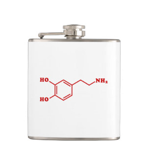 Dopamine Molecular Chemical Formula Hip Flask