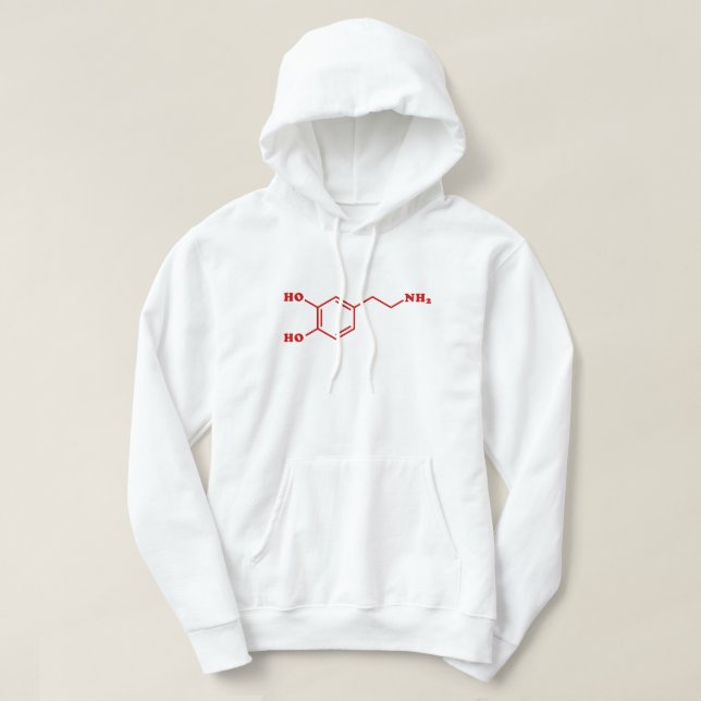 Dopamine Molecular Chemical Formula Hoodie (Design Front)