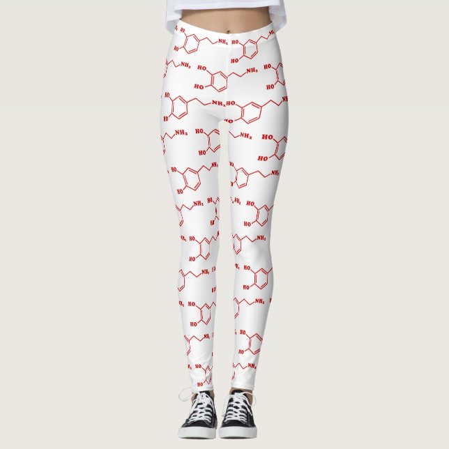 Dopamine Molecular Chemical Formula Leggings (Front)