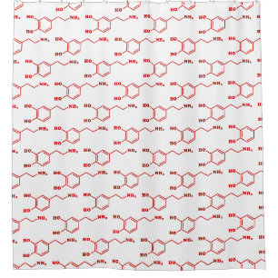 Dopamine Molecular Chemical Formula Shower Curtain