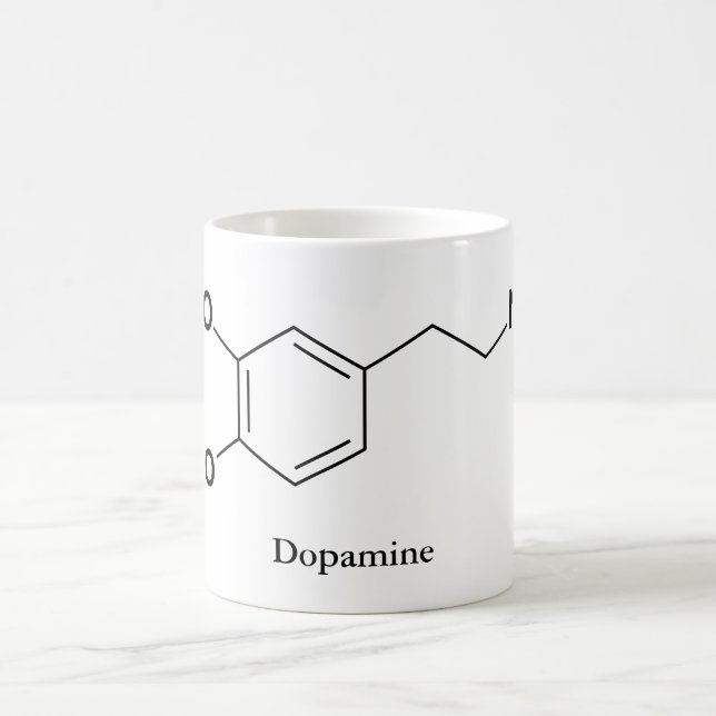 Dopamine Molecule Chemistry Science Coffee Mug (Center)