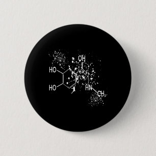 Dopamine Molecule Climber Science Bouldering Humor 6 Cm Round Badge