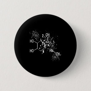 Dopamine Molecule Climber Science Bouldering Humor 6 Cm Round Badge