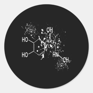 Dopamine Molecule Climber Science Bouldering Humor Classic Round Sticker