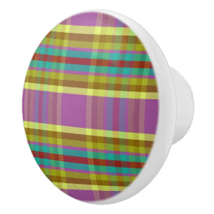 Dopamine Plaid DH Ceramic Knob