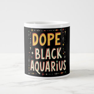 Dope Black Aquarius Large Coffee Mug