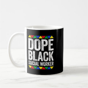 Dope Black Social Worker LCSW African American Soc Coffee Mug