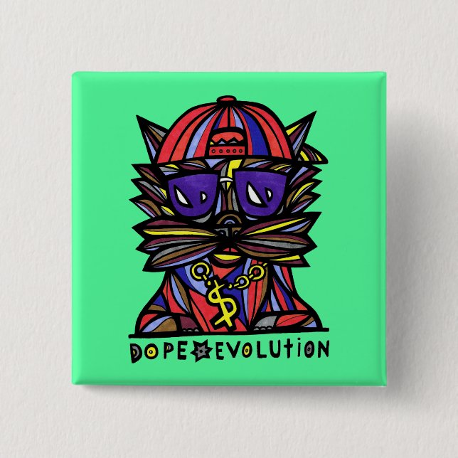"Dope Evolution" Square Button (Front)